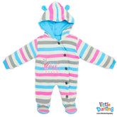 Woolen Romper Multi Color Strips | Little Darling - Zubaidas Mothershop